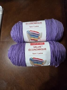 Craft Smart Value VS138 Amethyst Acrylic Worsted Weight 4 Yarn Skeins Lot 2